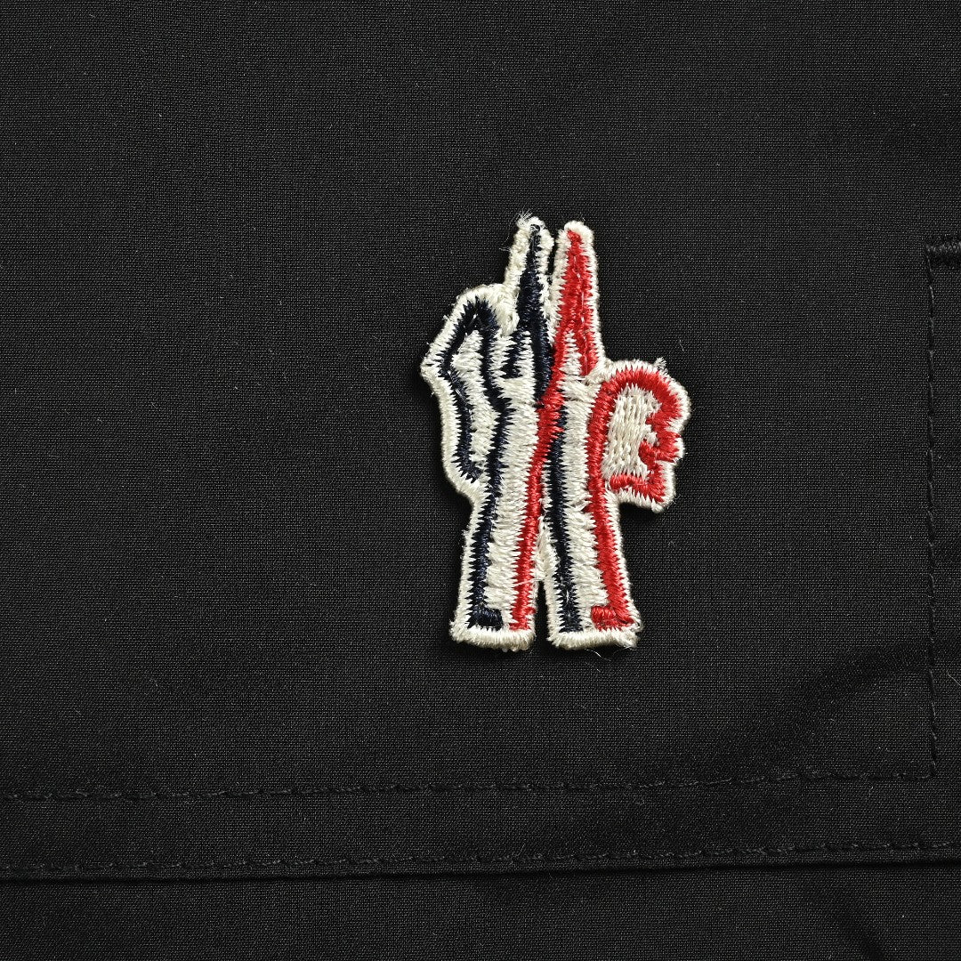 Moncler MC Reflective Logo Outdoor Stand-Collar Vest - Black