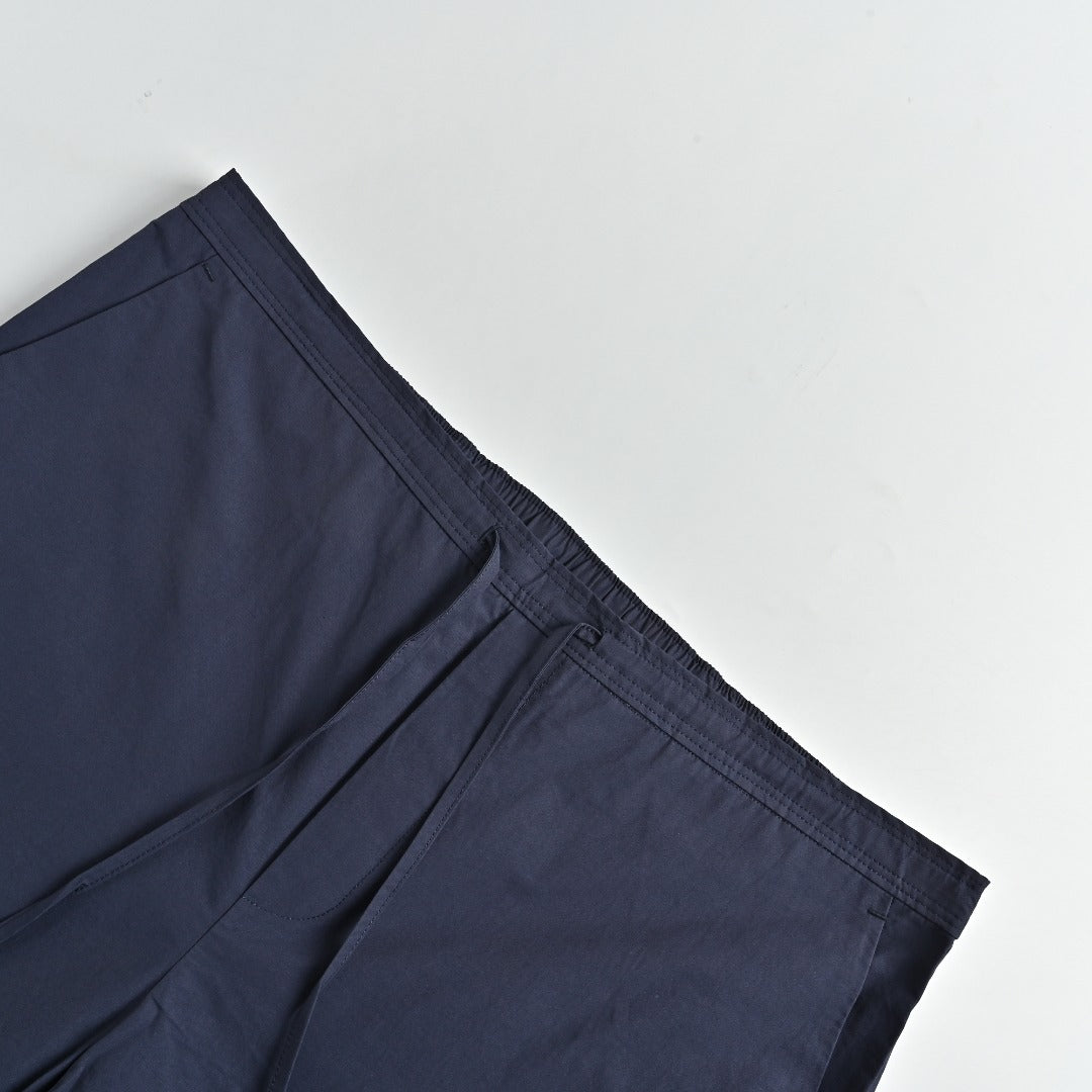 Loewe Cotton Poplin Openwork Embroidered Wide-Leg Trousers - Navy