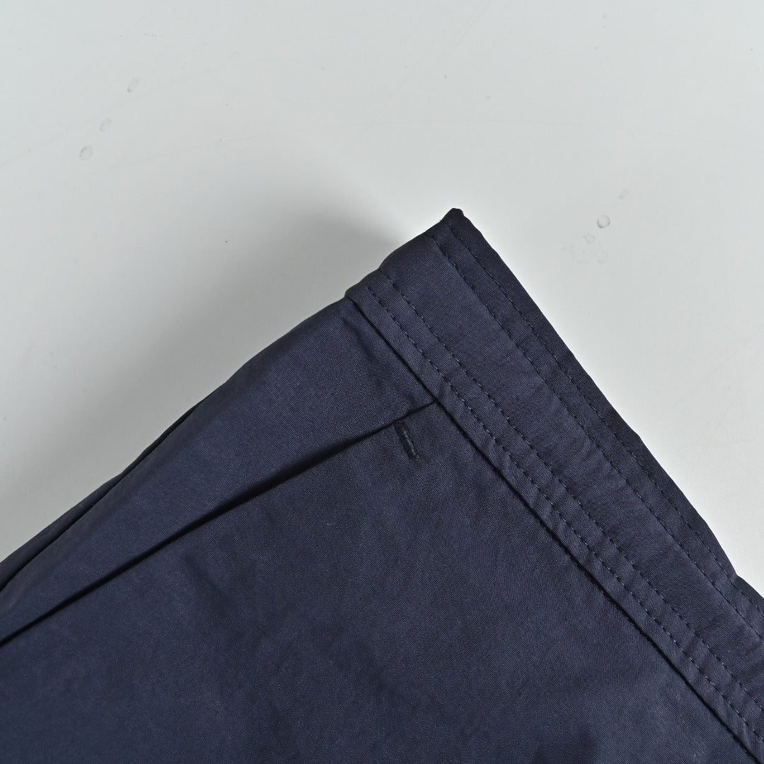 Loewe Openwork Embroidered Linen Shorts - Navy