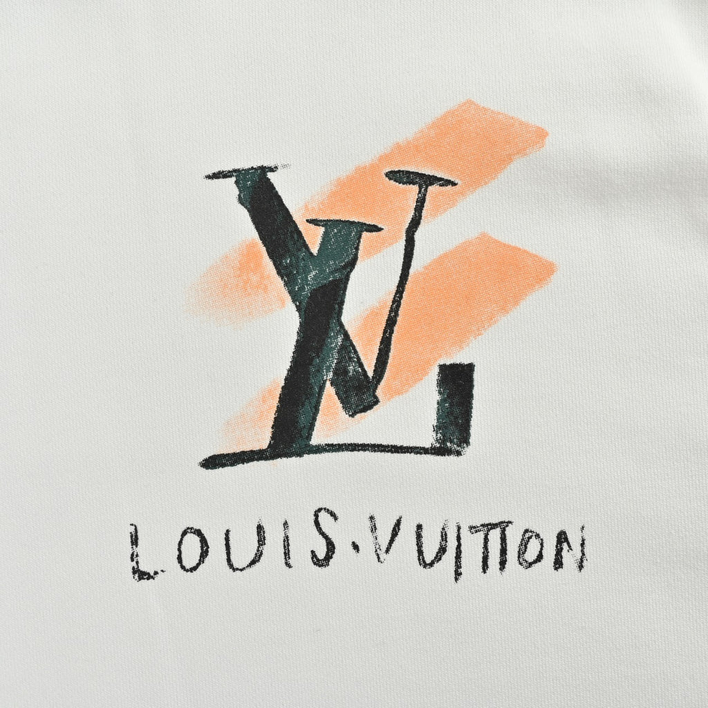 Louis Vuitton LV 24FW Monogram Graphic Print Crewneck Sweatshirt - White