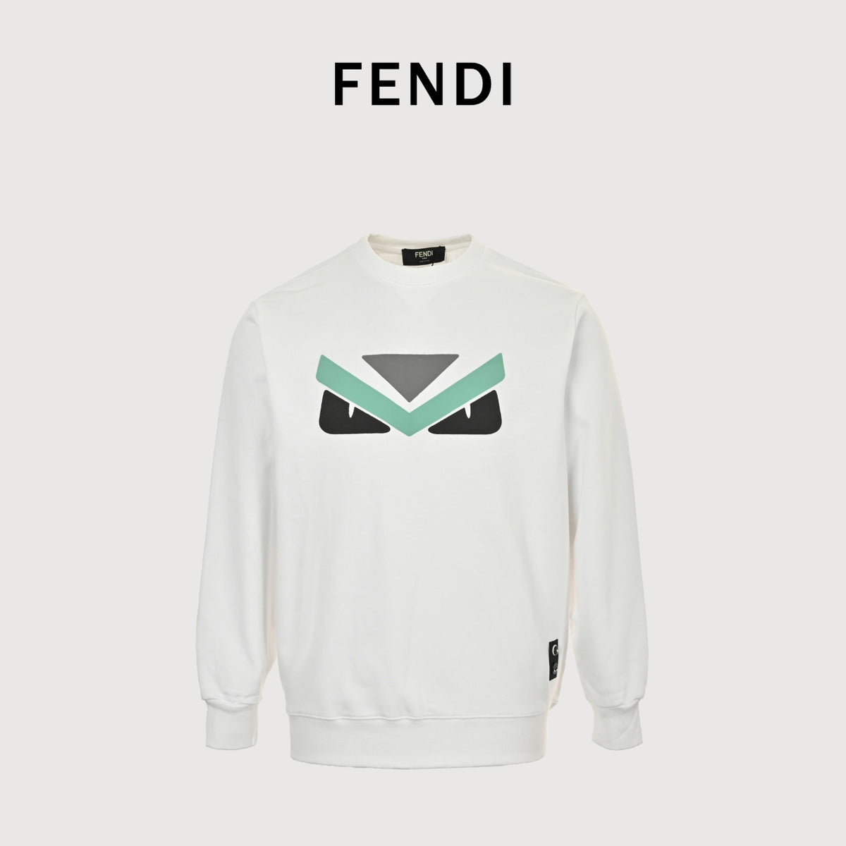 Fendi 24FW Bag Bugs Monster Eyes Crewneck Sweatshirt - White