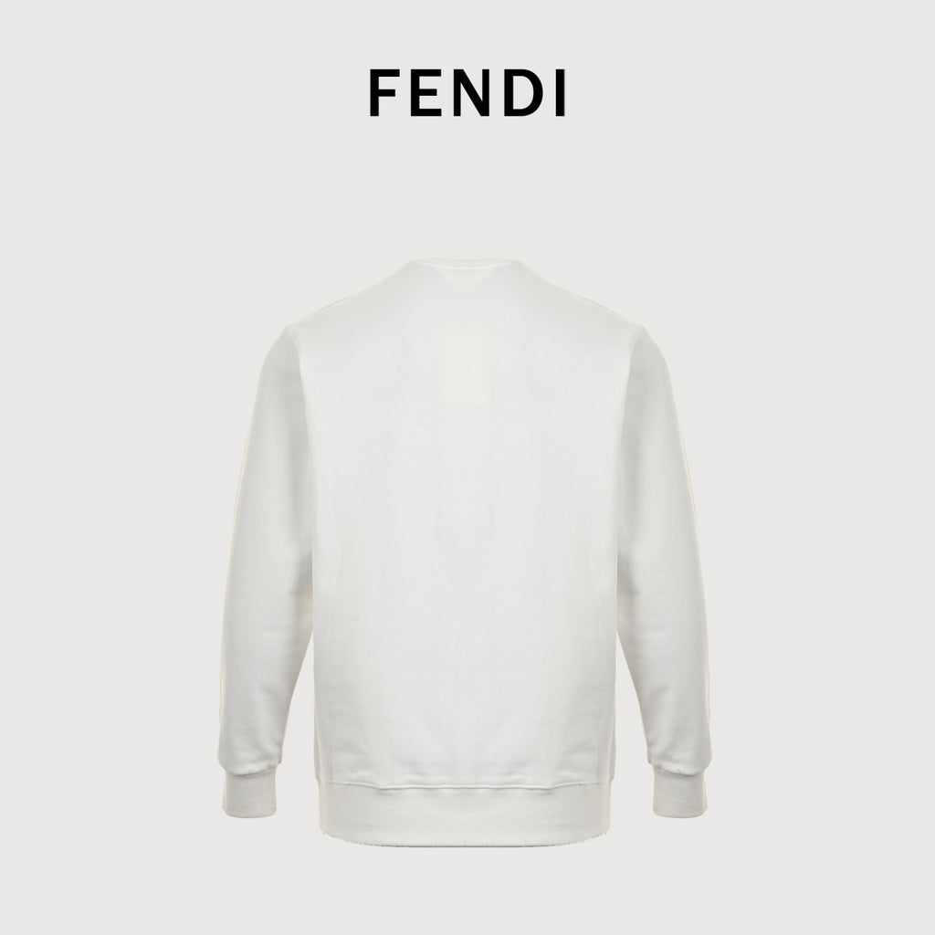 Fendi 24FW Bag Bugs Monster Eyes Crewneck Sweatshirt - White