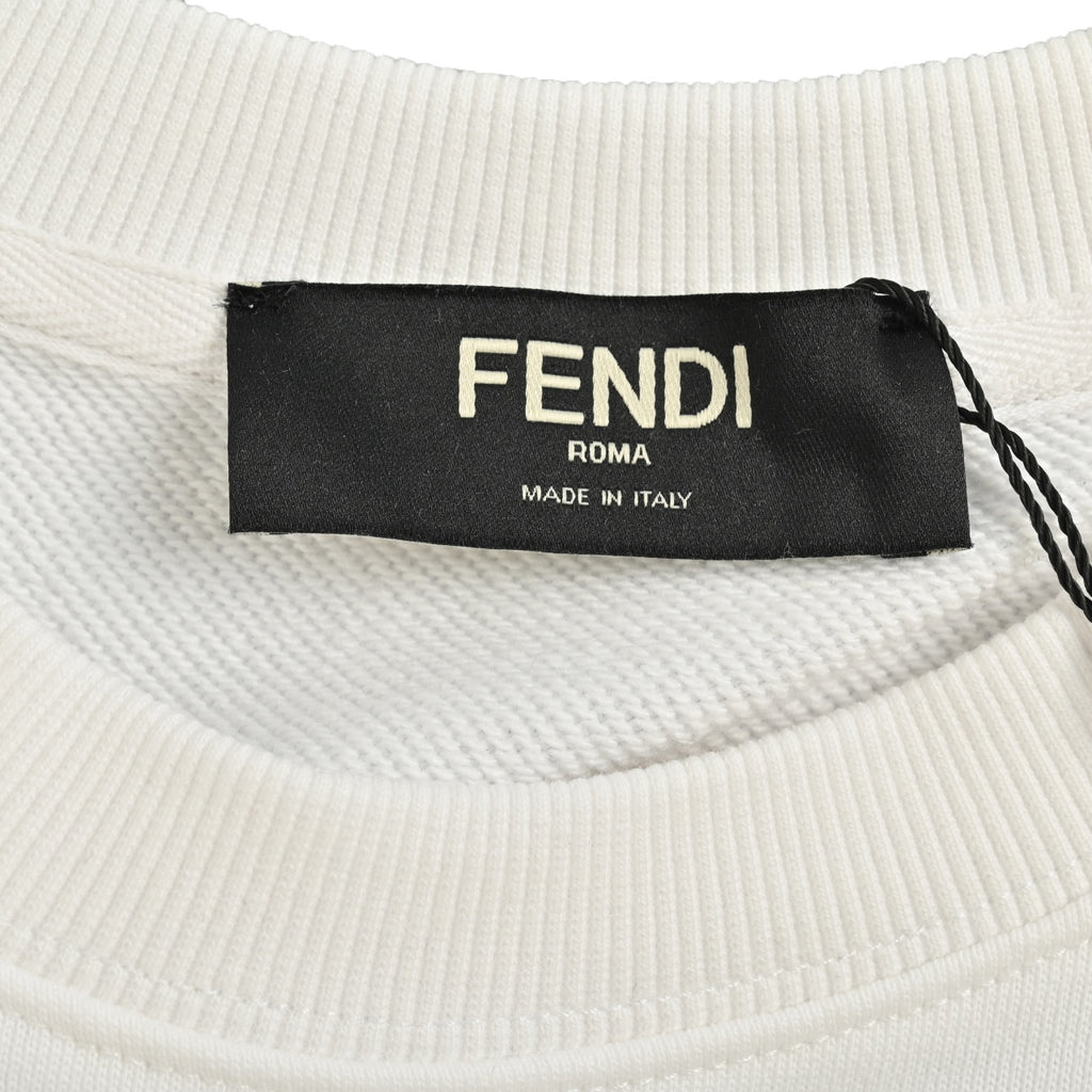 Fendi 24FW Bag Bugs Monster Eyes Crewneck Sweatshirt - White