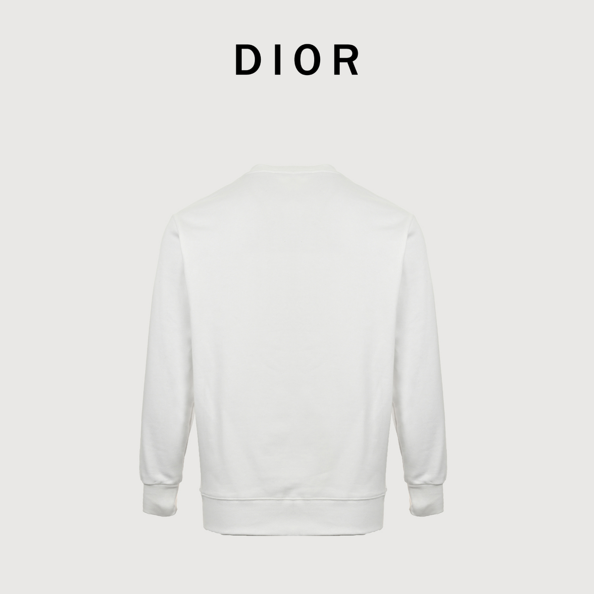 Dior x Stone Island Collaboration Embroidered Logo Crewneck Sweatshirt - White