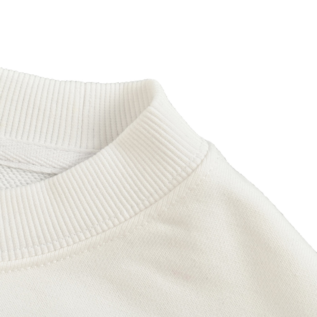 Dior x Stone Island Collaboration Embroidered Logo Crewneck Sweatshirt - White