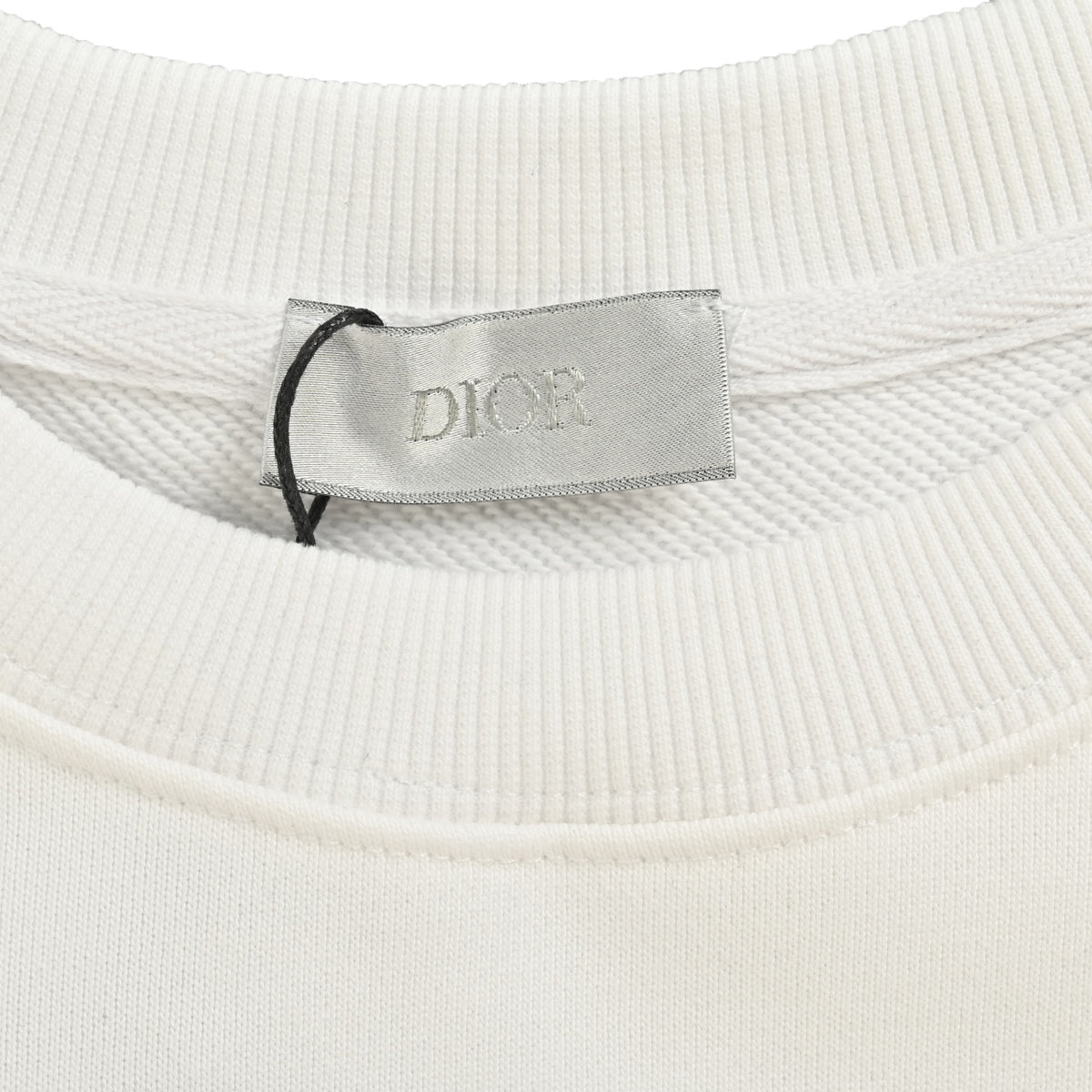 Dior x Stone Island Collaboration Embroidered Logo Crewneck Sweatshirt - White