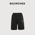 Balenciaga 24FW Cola Logo Embroidered Shorts - Black