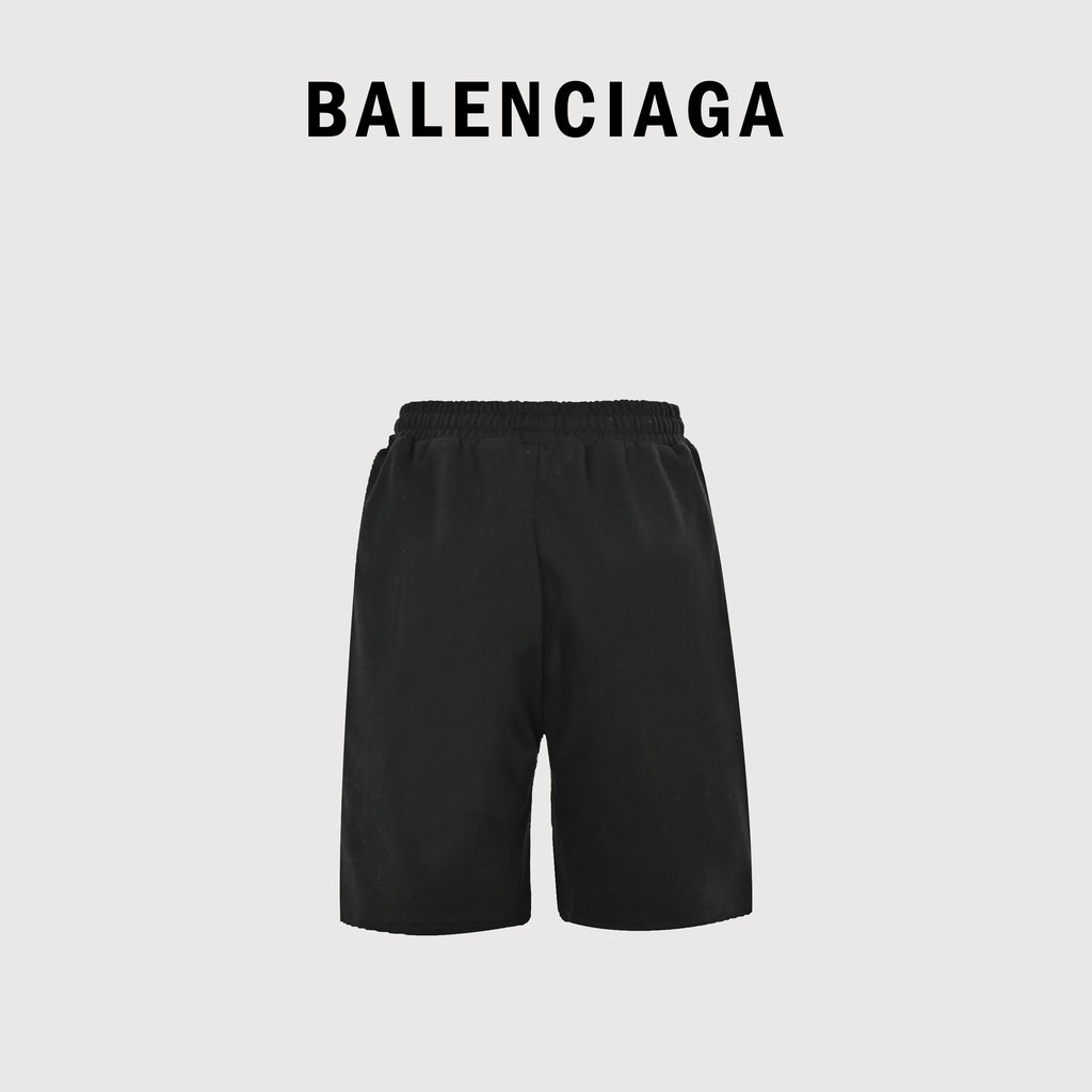 Balenciaga 24FW Cola Logo Embroidered Shorts - Black