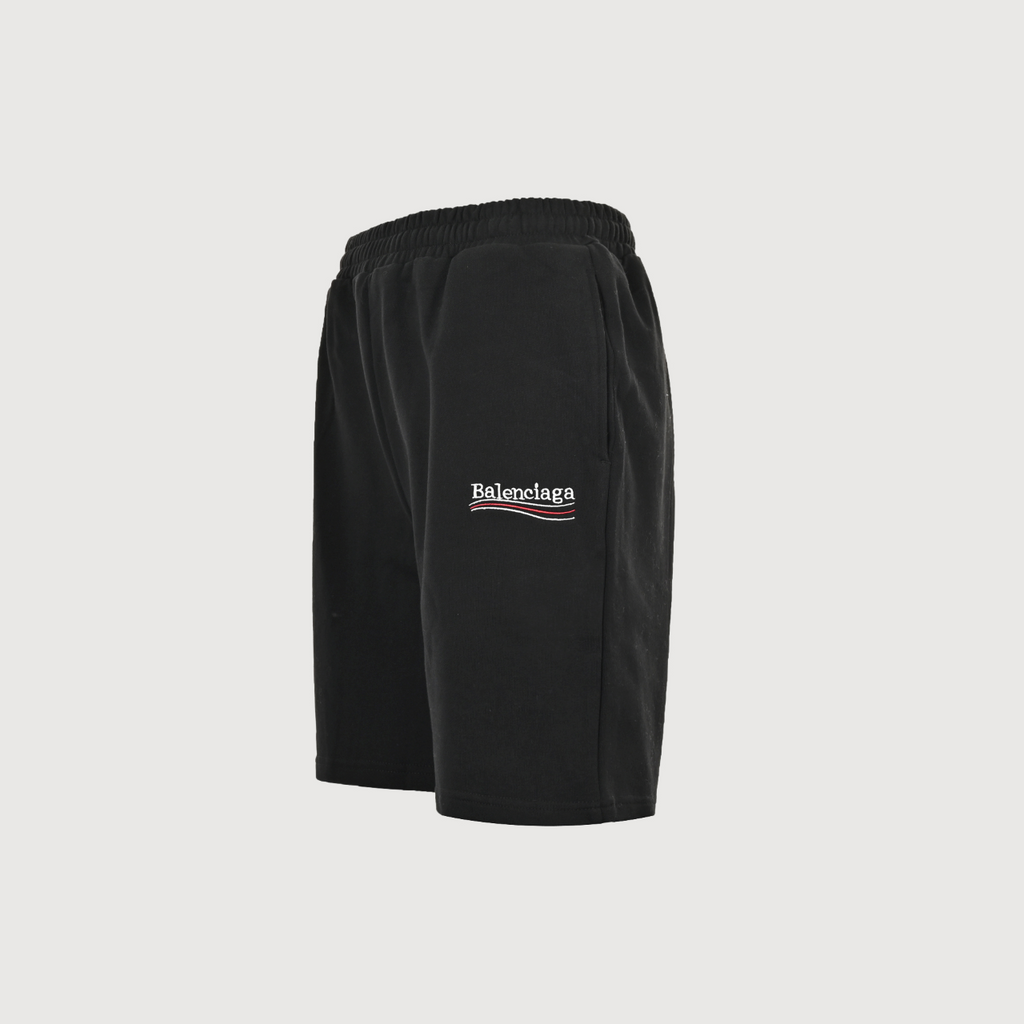 Balenciaga 24FW Cola Logo Embroidered Shorts - Black