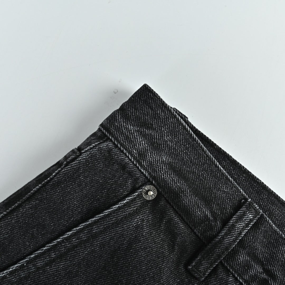 Loewe Leg Patch Workwear Denim Jeans - Black