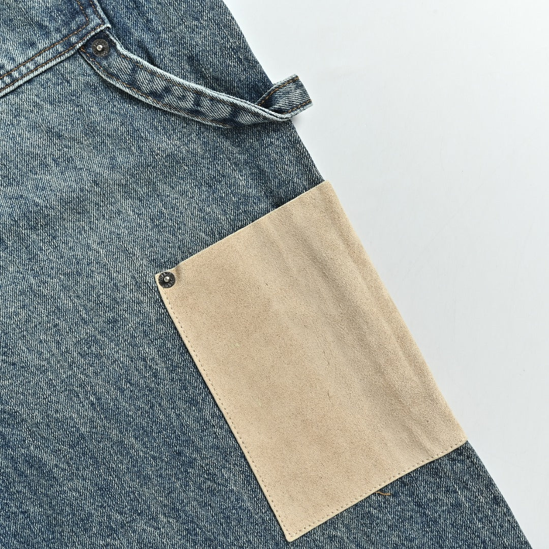 Loewe Leg Patch Workwear Denim Jeans - Vintage Blue