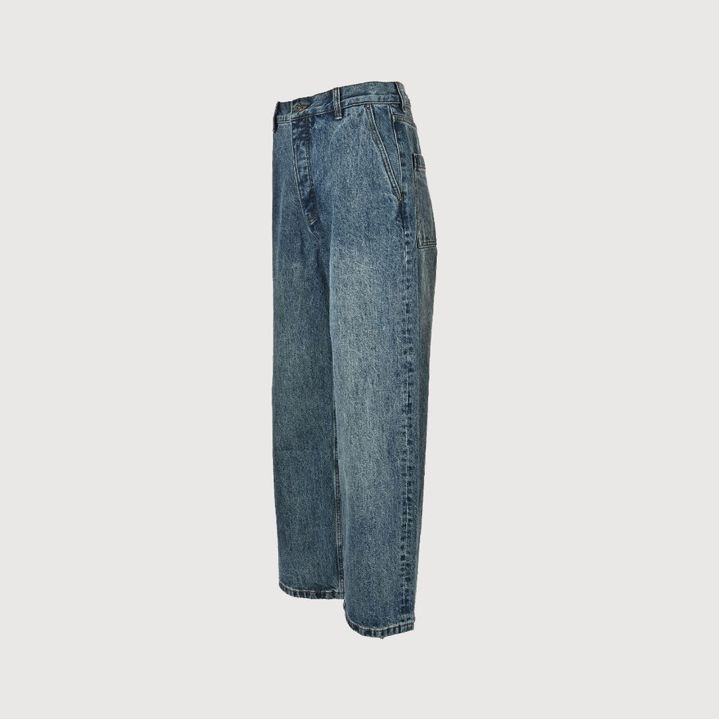 Loewe Leg Patch Workwear Denim Jeans - Vintage Blue