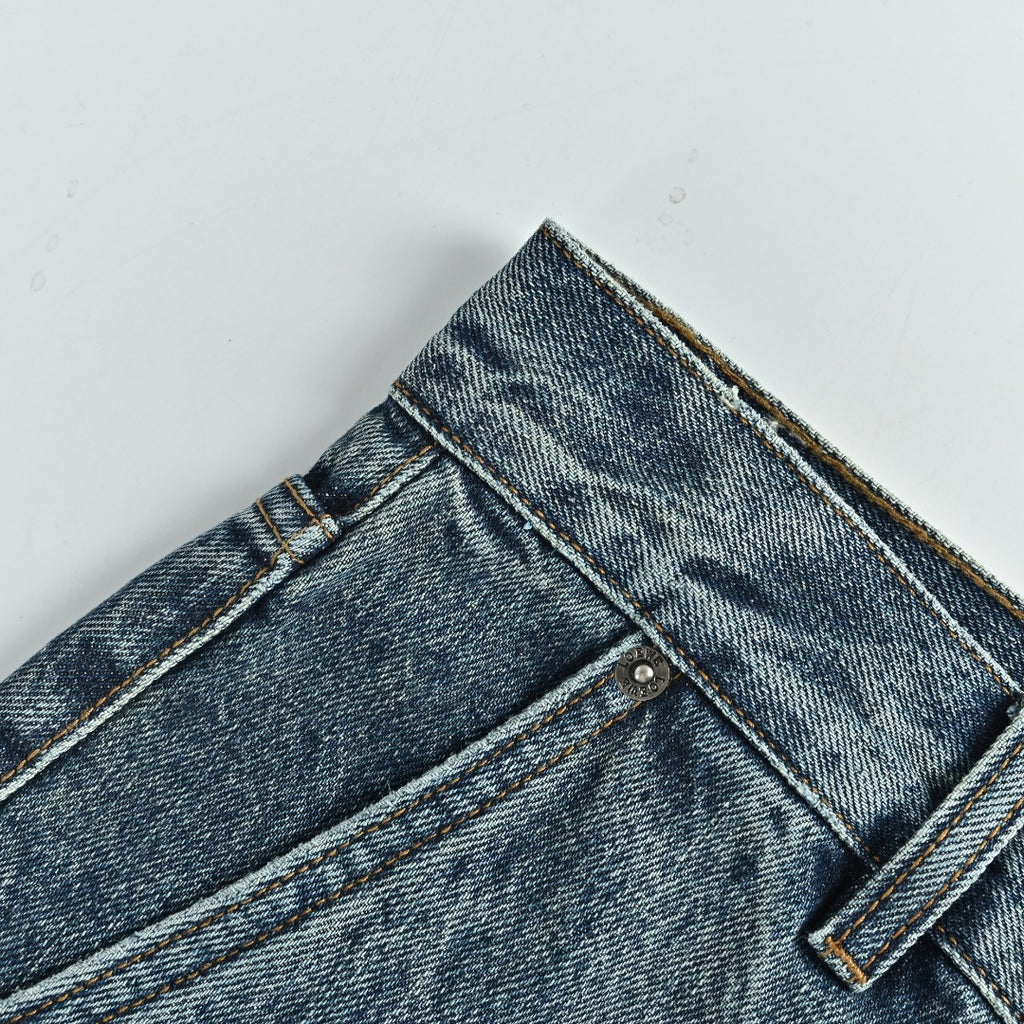 Loewe Leg Patch Workwear Denim Jeans - Vintage Blue