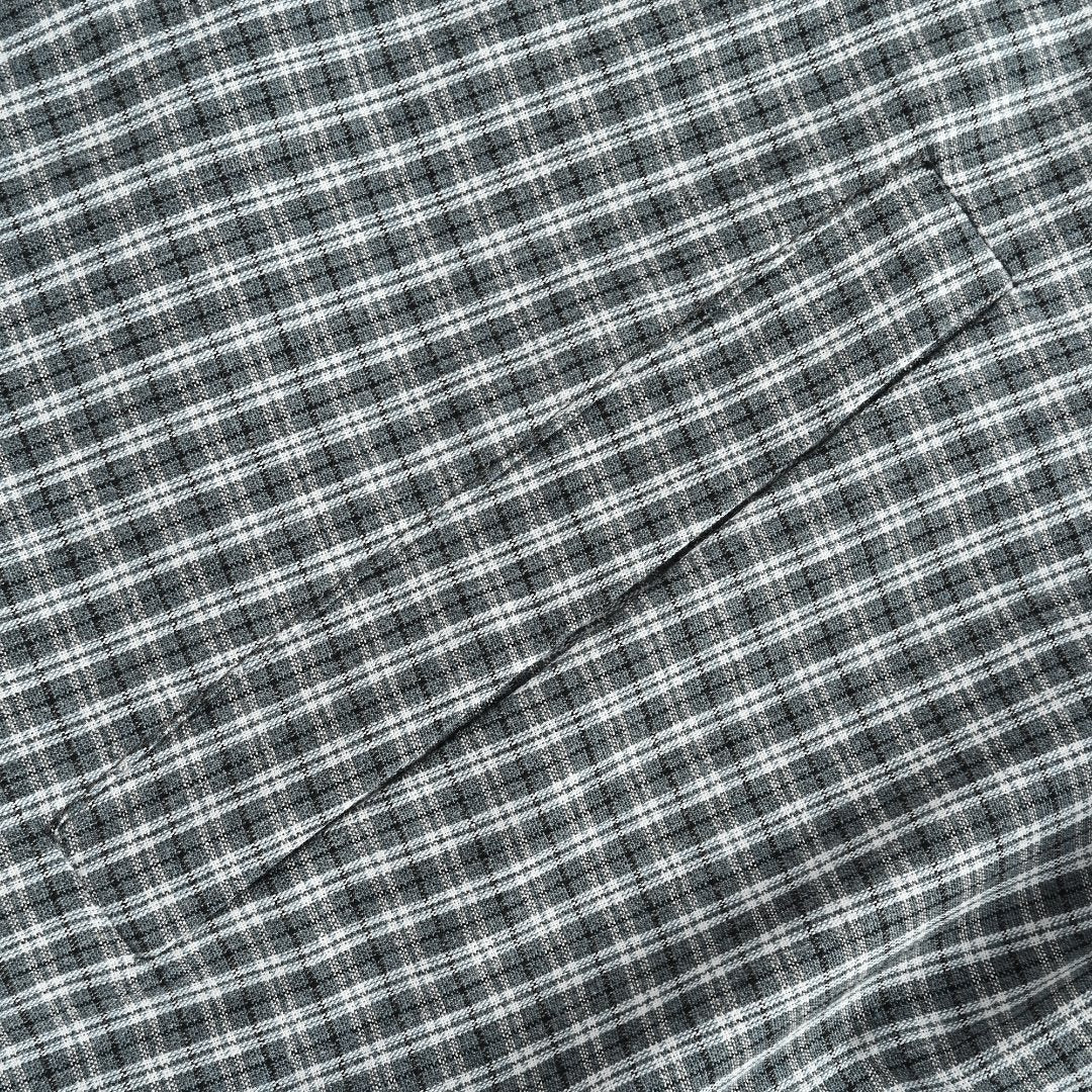 Prada PRD Triangle Logo Reversible Check Lapel Jacket - Sky Blue / Navy Check