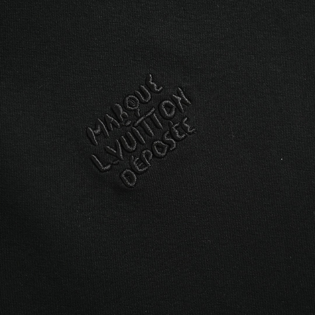 Louis Vuitton LV Two-Tone Embroidered Beaded Pendant Zip-Up Hoodie - Black