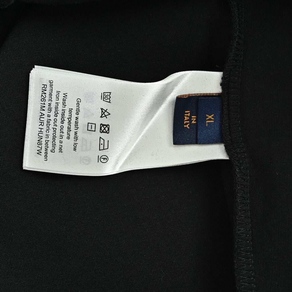 Louis Vuitton LV Two-Tone Embroidered Beaded Pendant Zip-Up Hoodie - Black