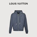 Louis Vuitton LV Two-Tone Embroidered Beaded Pendant Zip-Up Hoodie - Slate Grey