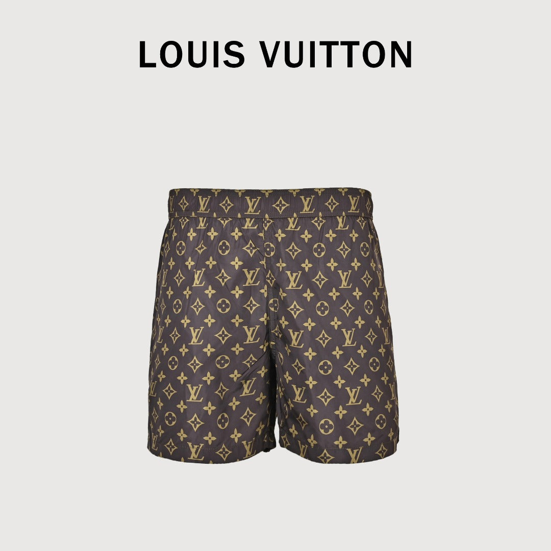 Louis Vuitton LV All-Over Monogram Print Shorts - Brown