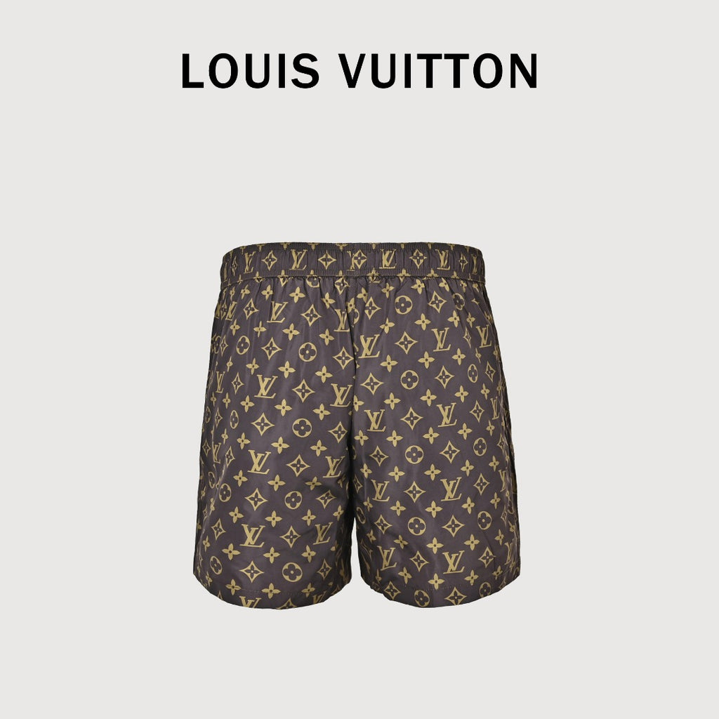 Louis Vuitton LV All-Over Monogram Print Shorts - Brown