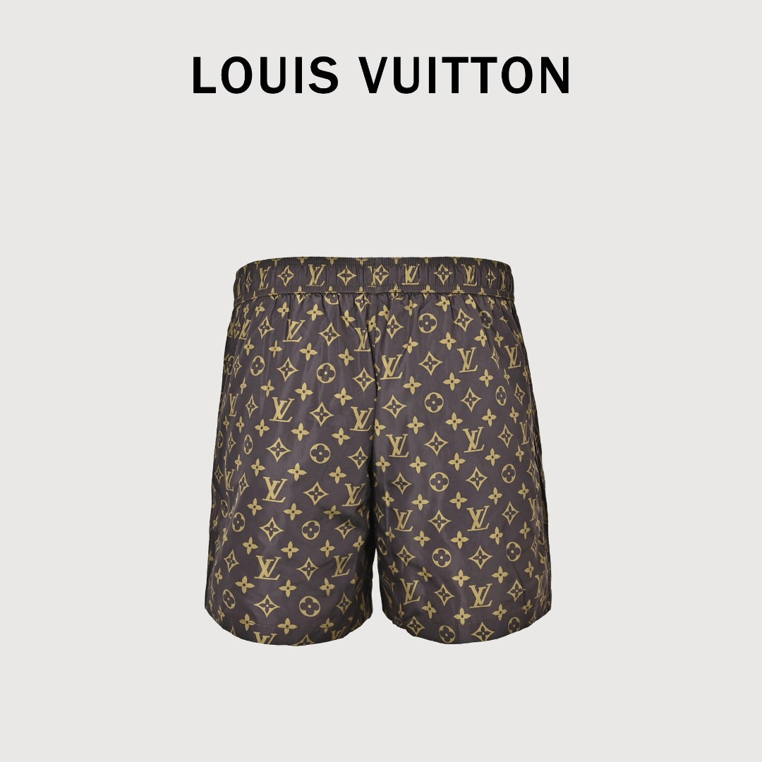 Louis Vuitton LV All-Over Monogram Print Shorts - Brown