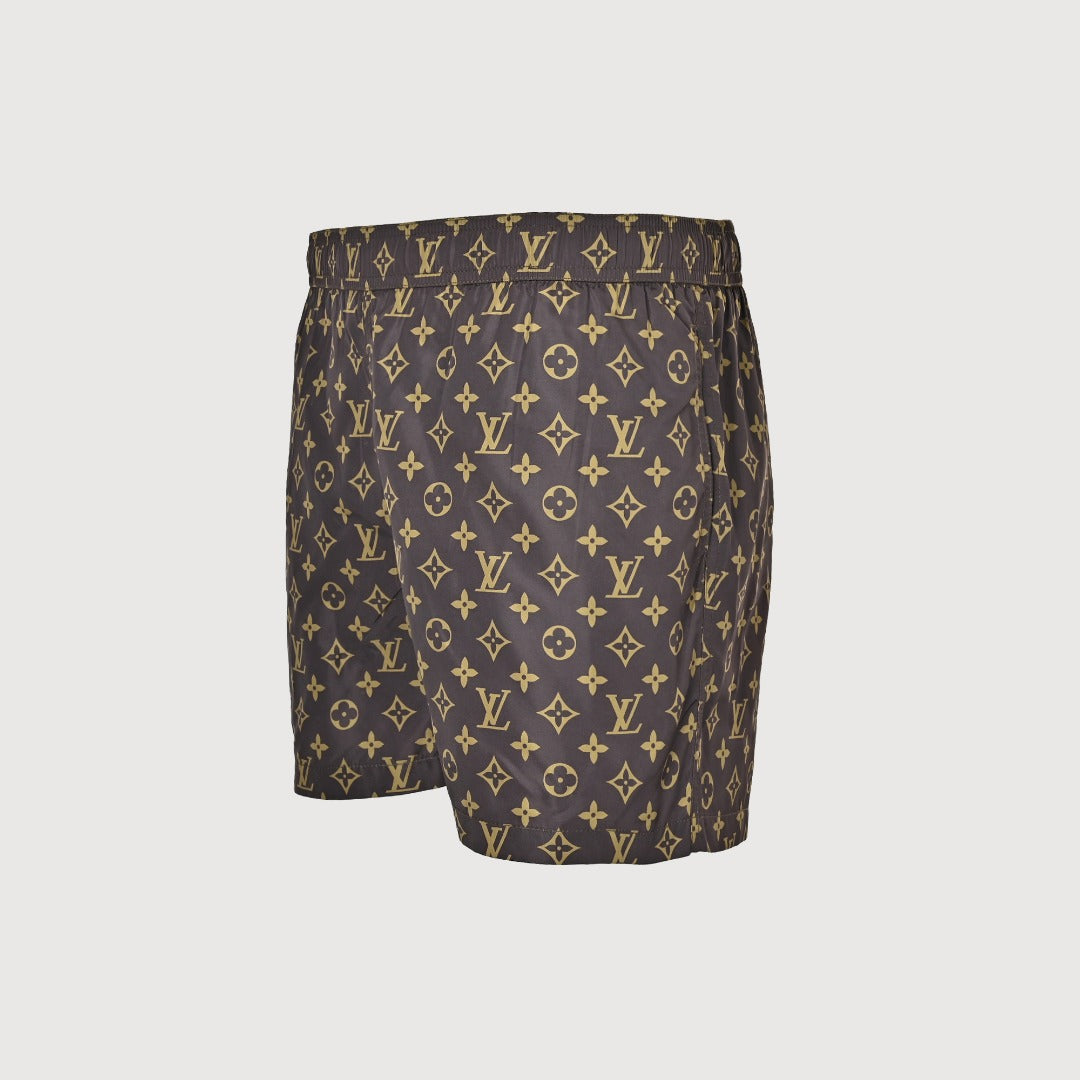 Louis Vuitton LV All-Over Monogram Print Shorts - Brown
