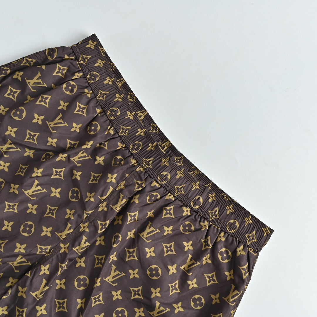 Louis Vuitton LV All-Over Monogram Print Shorts - Brown