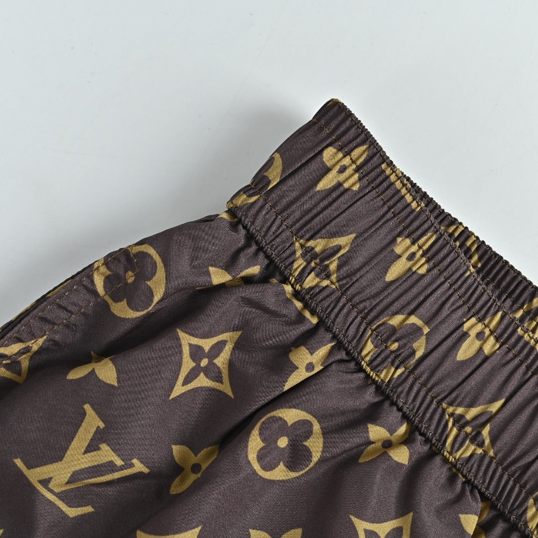 Louis Vuitton LV All-Over Monogram Print Shorts - Brown
