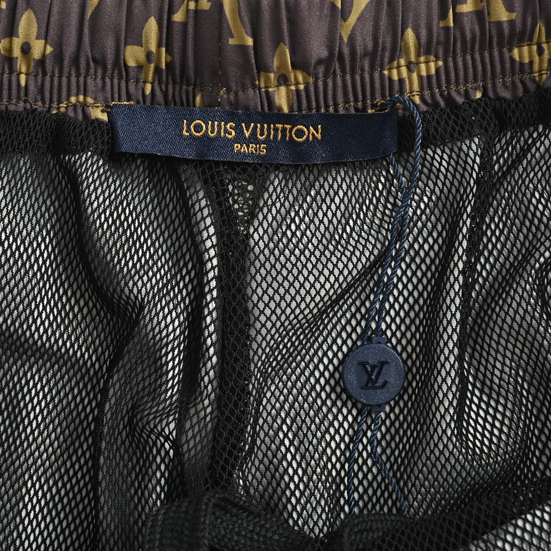 Louis Vuitton LV All-Over Monogram Print Shorts - Brown