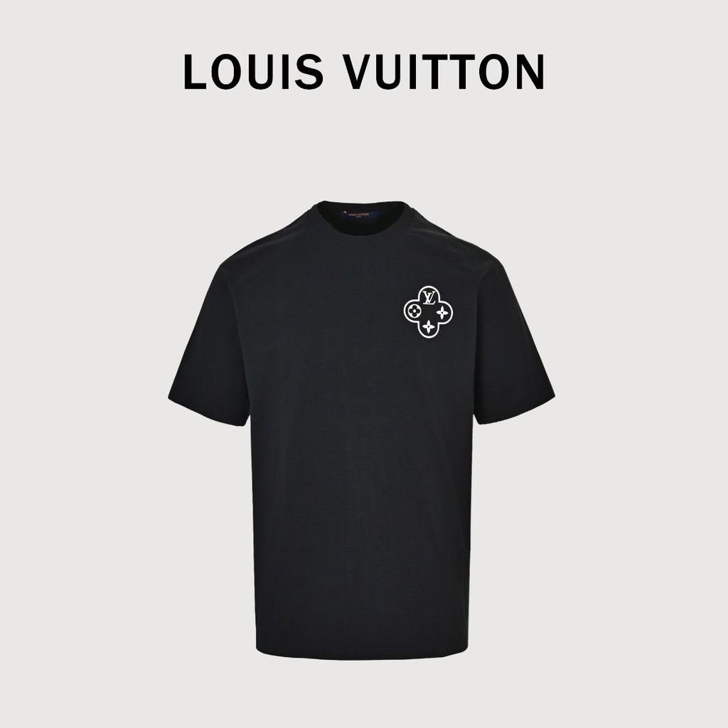 Louis Vuitton LV 26SS Chain Ring Logo Print Short Sleeve T-Shirt - Black