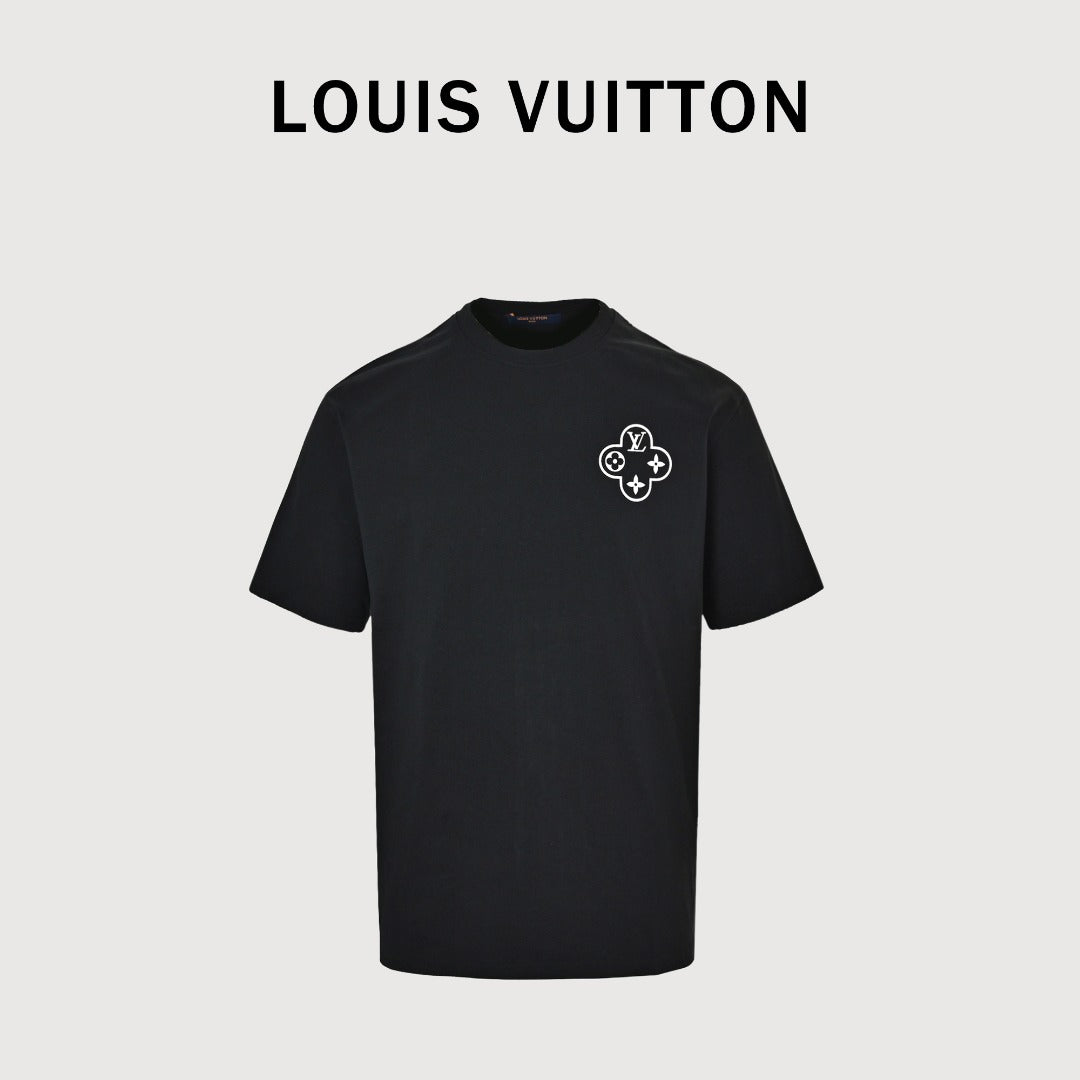 Louis Vuitton LV 26SS Chain Ring Logo Print Short Sleeve T-Shirt - Black
