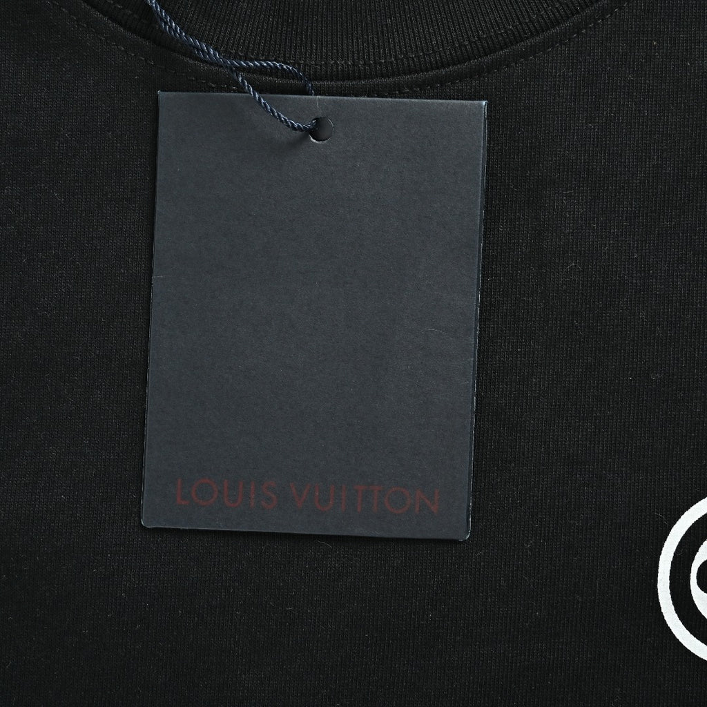 Louis Vuitton LV 26SS Chain Ring Logo Print Short Sleeve T-Shirt - Black