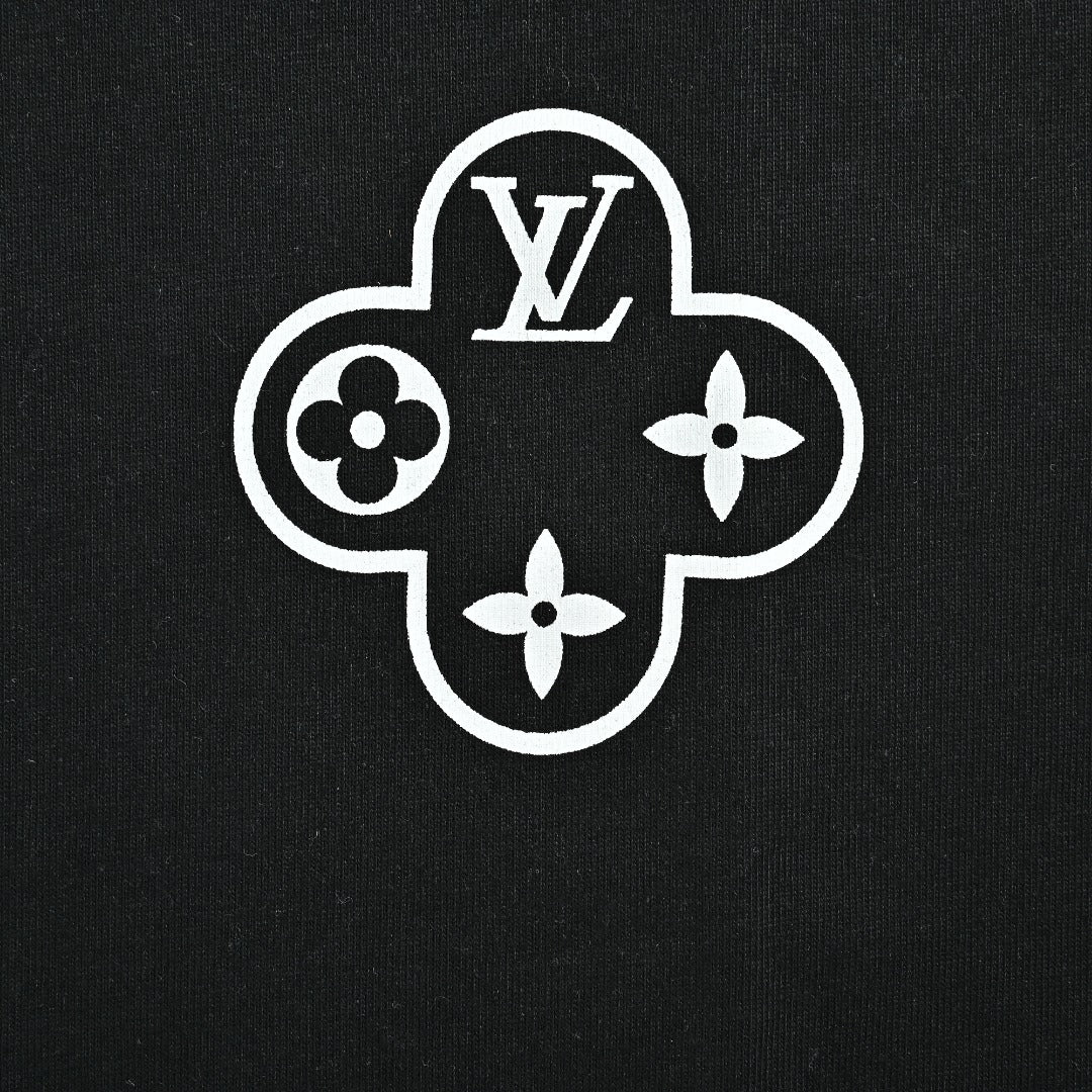 Louis Vuitton LV 26SS Chain Ring Logo Print Short Sleeve T-Shirt - Black