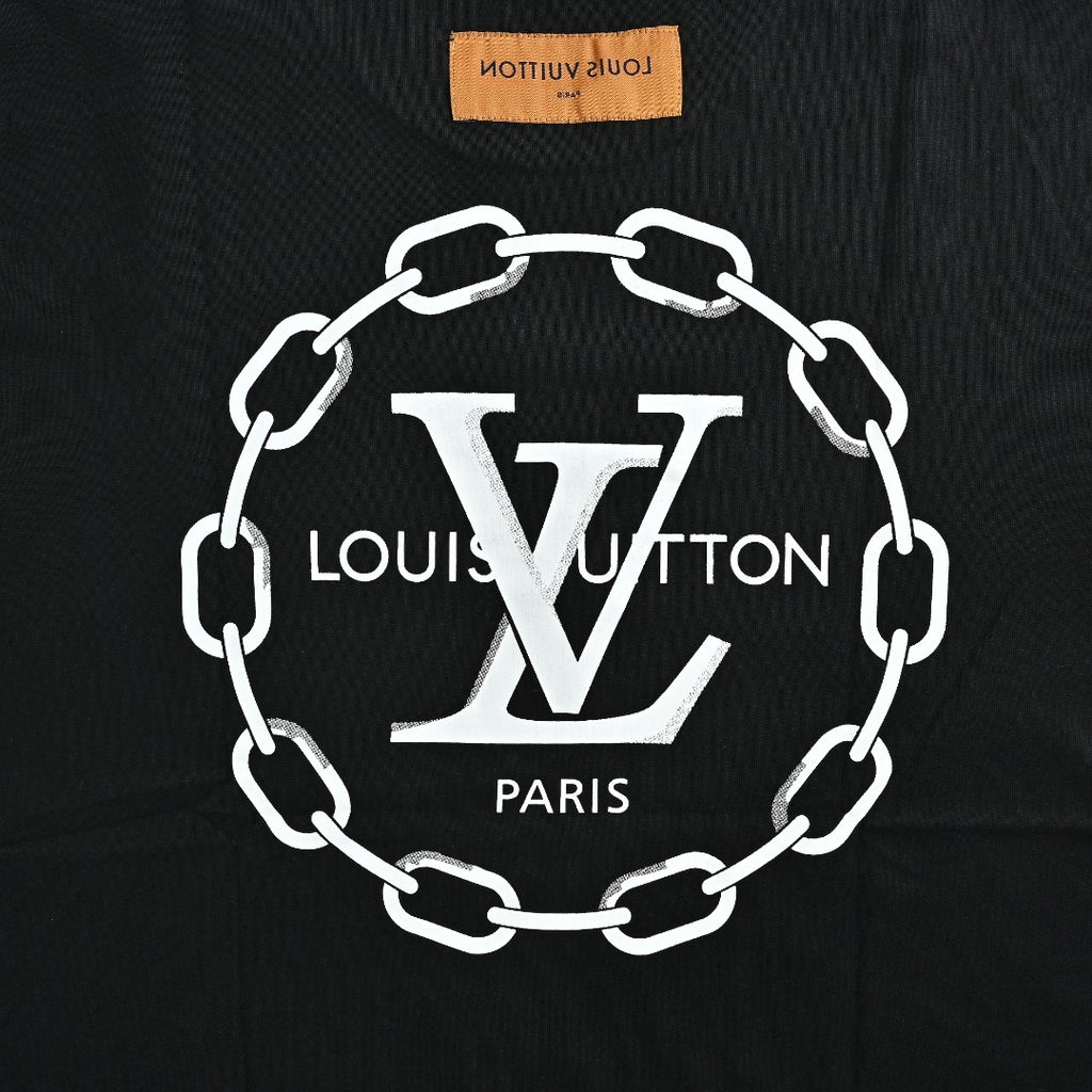 Louis Vuitton LV 26SS Chain Ring Logo Print Short Sleeve T-Shirt - Black