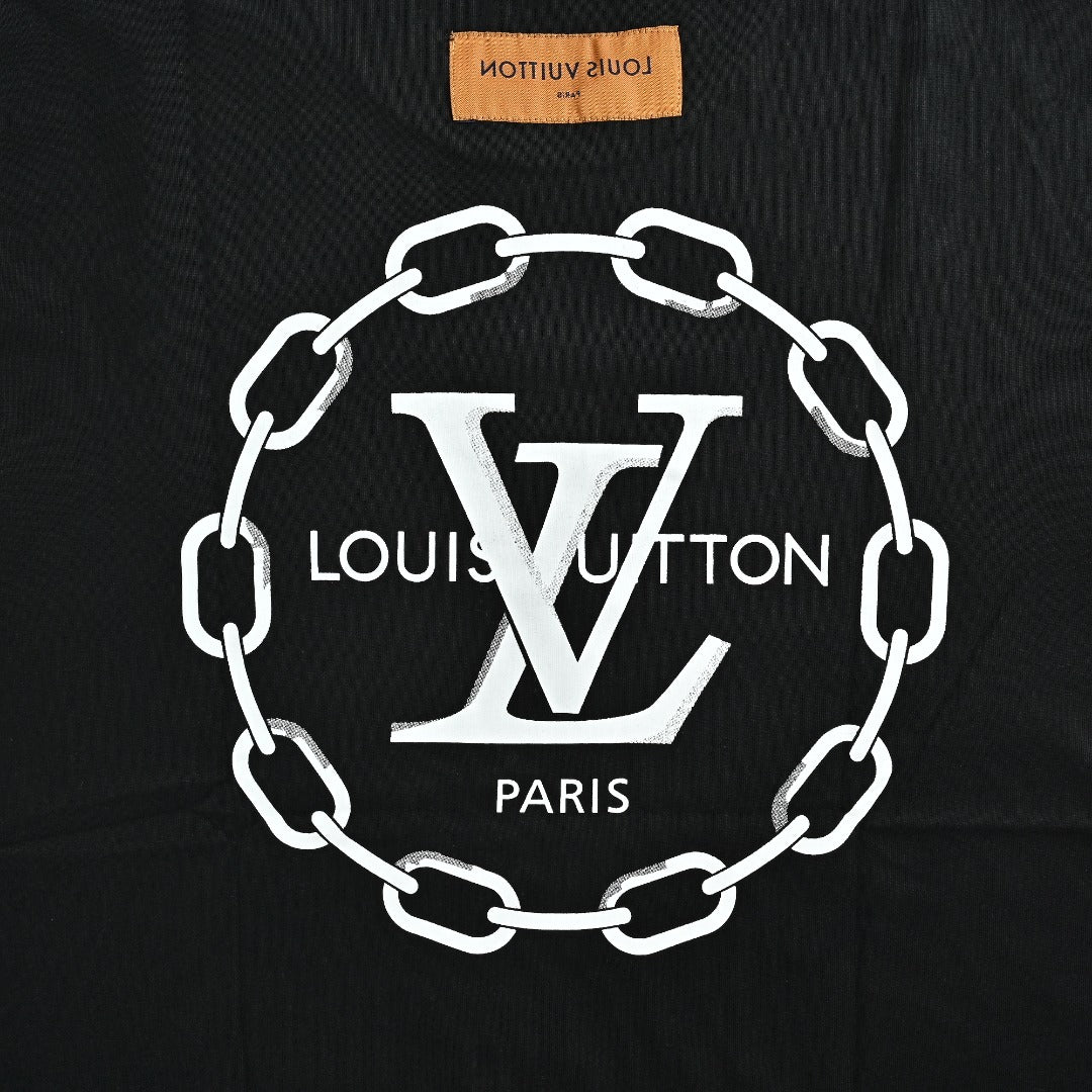 Louis Vuitton LV 26SS Chain Ring Logo Print Short Sleeve T-Shirt - Black