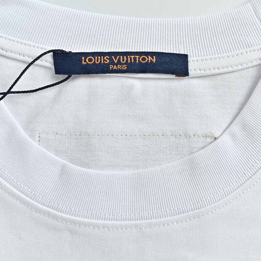 Louis Vuitton LV 26SS Chain Ring Logo Print Short Sleeve T-Shirt - White