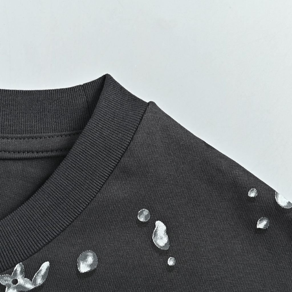 Louis Vuitton LV 26SS Raindrop Monogram Scatter Print Short Sleeve T-Shirt - Black