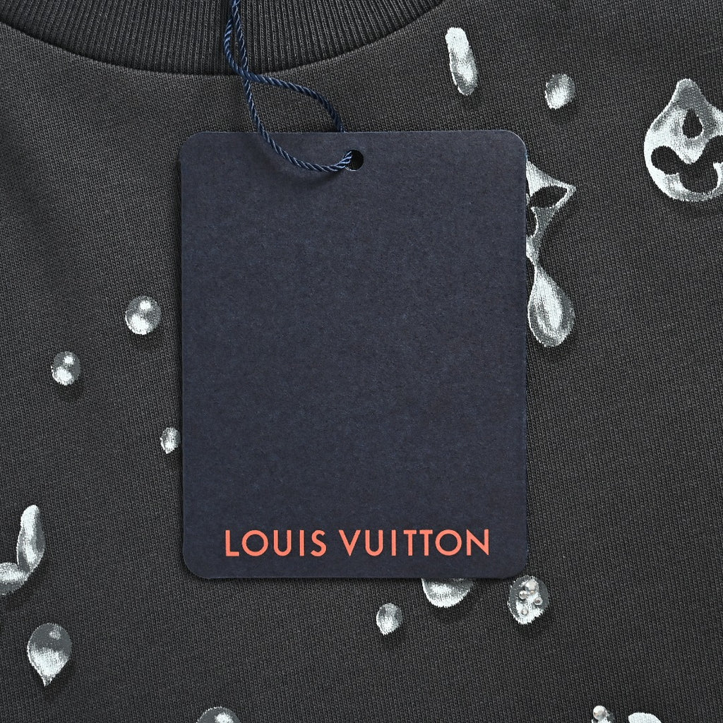 Louis Vuitton LV 26SS Raindrop Monogram Scatter Print Short Sleeve T-Shirt - Black