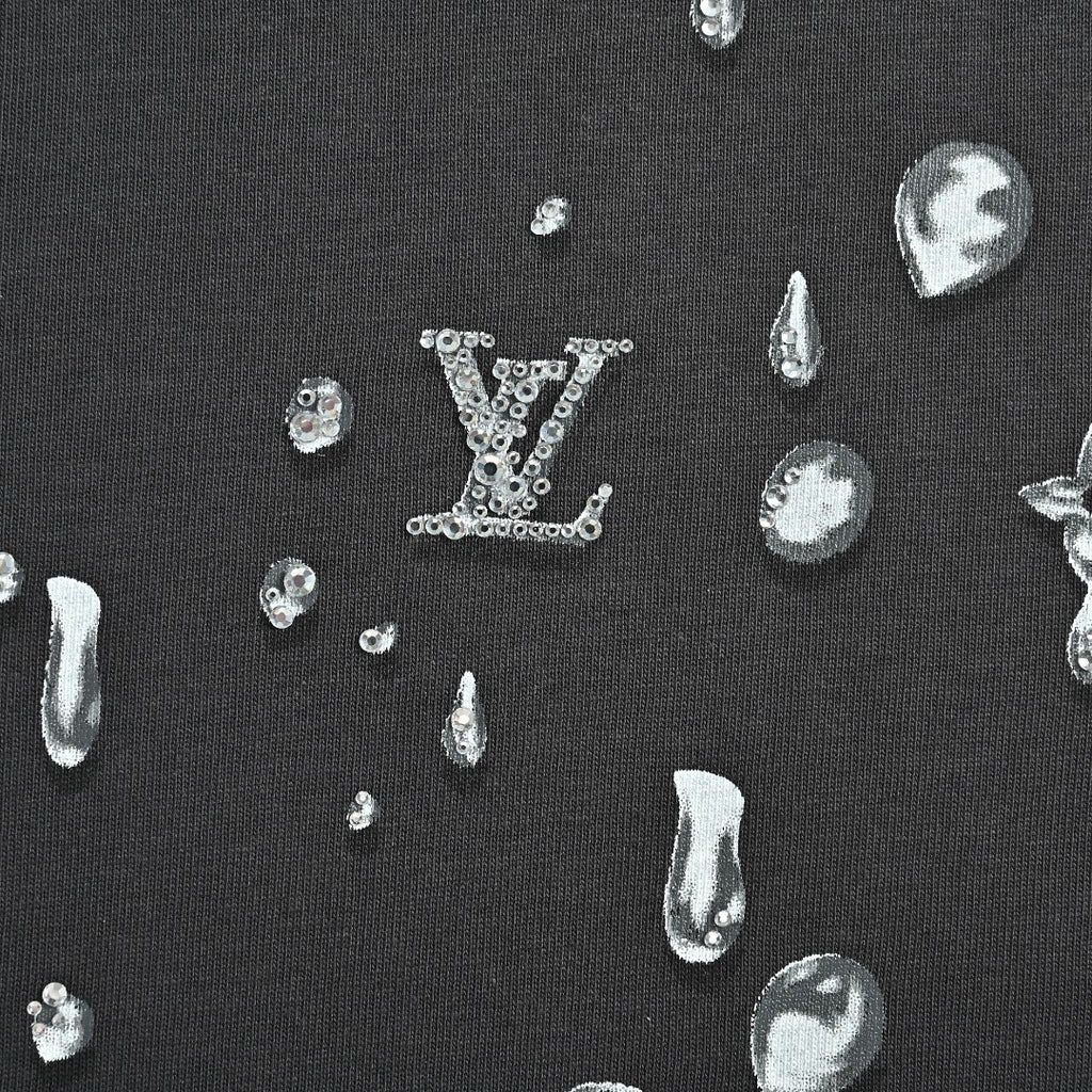 Louis Vuitton LV 26SS Raindrop Monogram Scatter Print Short Sleeve T-Shirt - Black