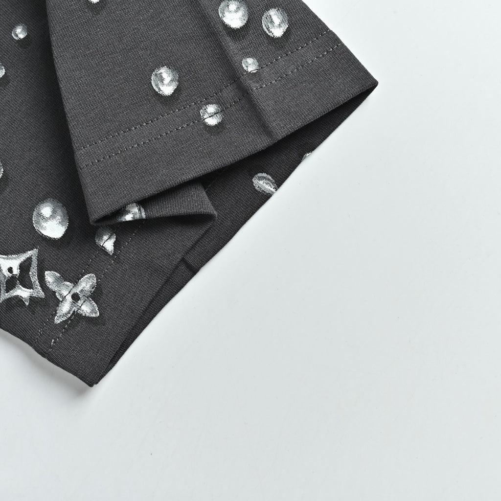 Louis Vuitton LV 26SS Raindrop Monogram Scatter Print Short Sleeve T-Shirt - Black