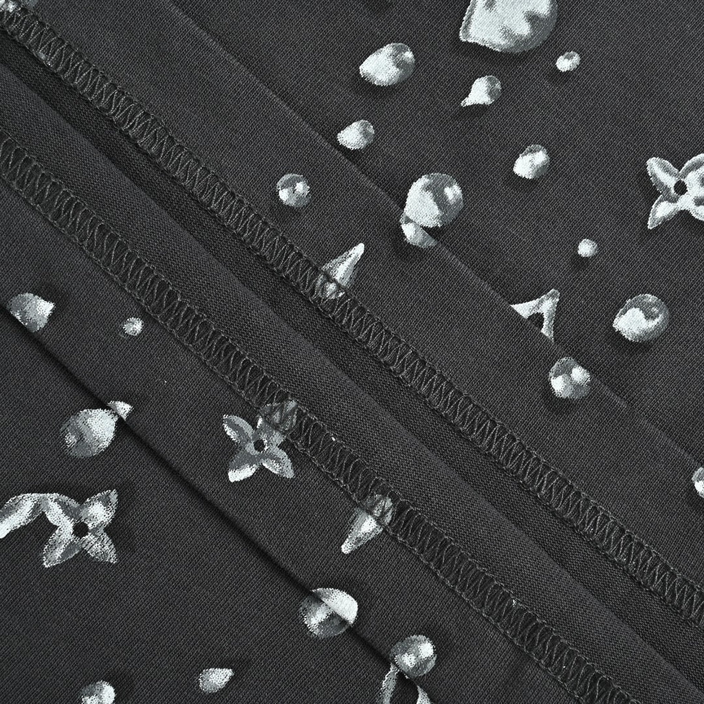 Louis Vuitton LV 26SS Raindrop Monogram Scatter Print Short Sleeve T-Shirt - Black