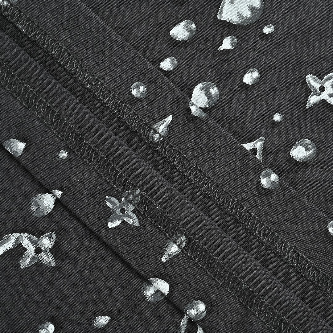 Louis Vuitton LV 26SS Raindrop Monogram Scatter Print Short Sleeve T-Shirt - Black