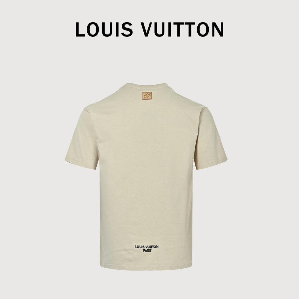 Louis Vuitton LV 26SS L.V.M. Embroidered Badge Short Sleeve T-Shirt - Stone Beige