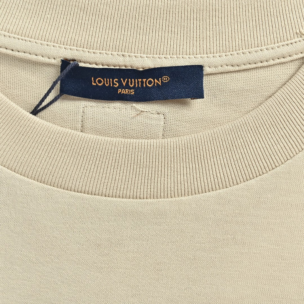 Louis Vuitton LV 26SS L.V.M. Embroidered Badge Short Sleeve T-Shirt - Stone Beige