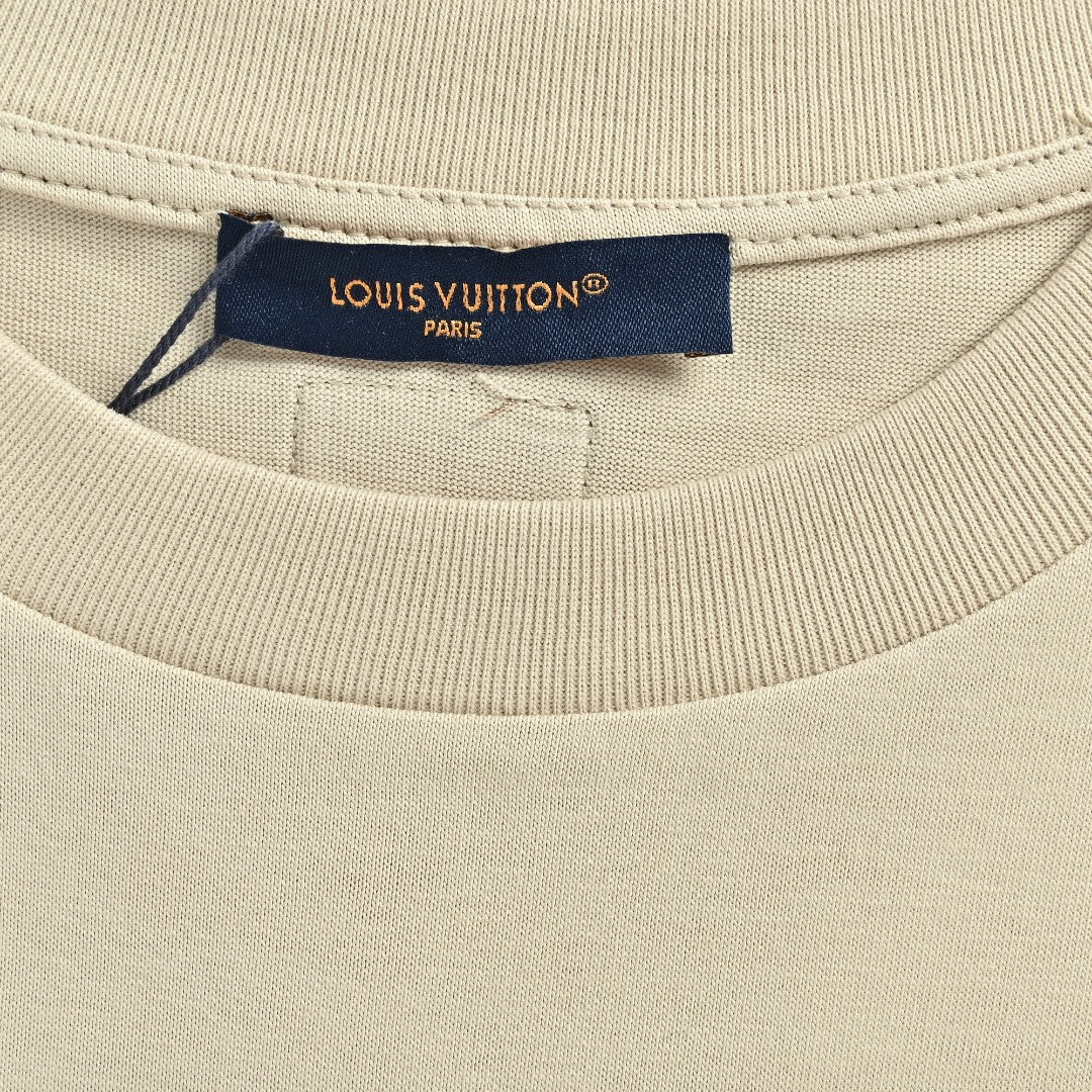 Louis Vuitton LV 26SS L.V.M. Embroidered Badge Short Sleeve T-Shirt - Stone Beige