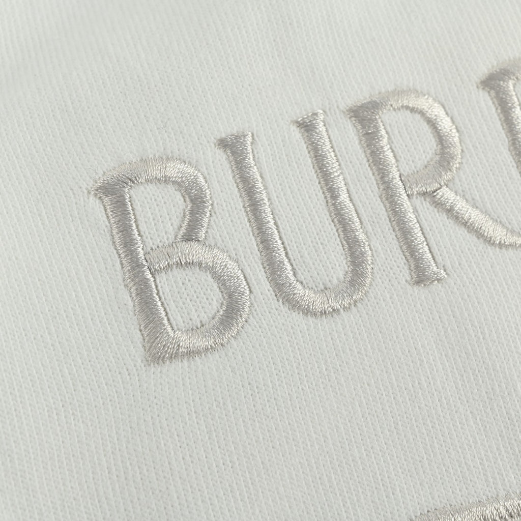 Burberry BBR Equestrian Knight Gold Embroidered Short-Sleeve T-Shirt - White
