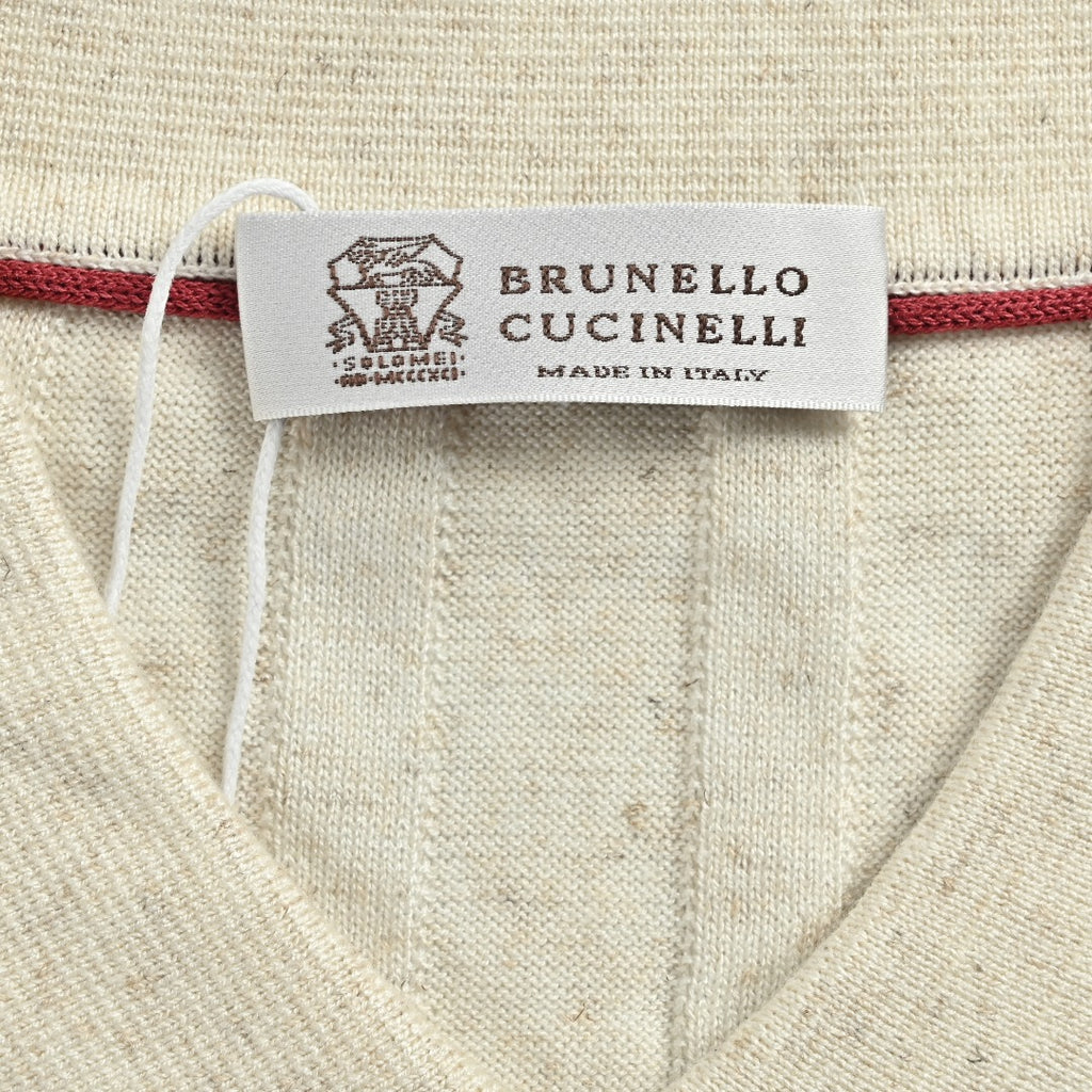 Brunello Cucinelli BC Vertical-Stripe Rib-Knit Short-Sleeve Cardigan - White