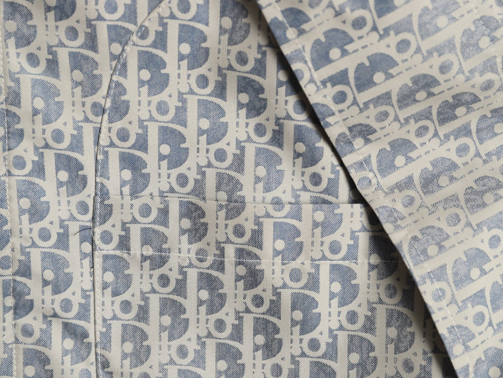 Dior Bee Logo All-Over Print Hooded Zip Jacket