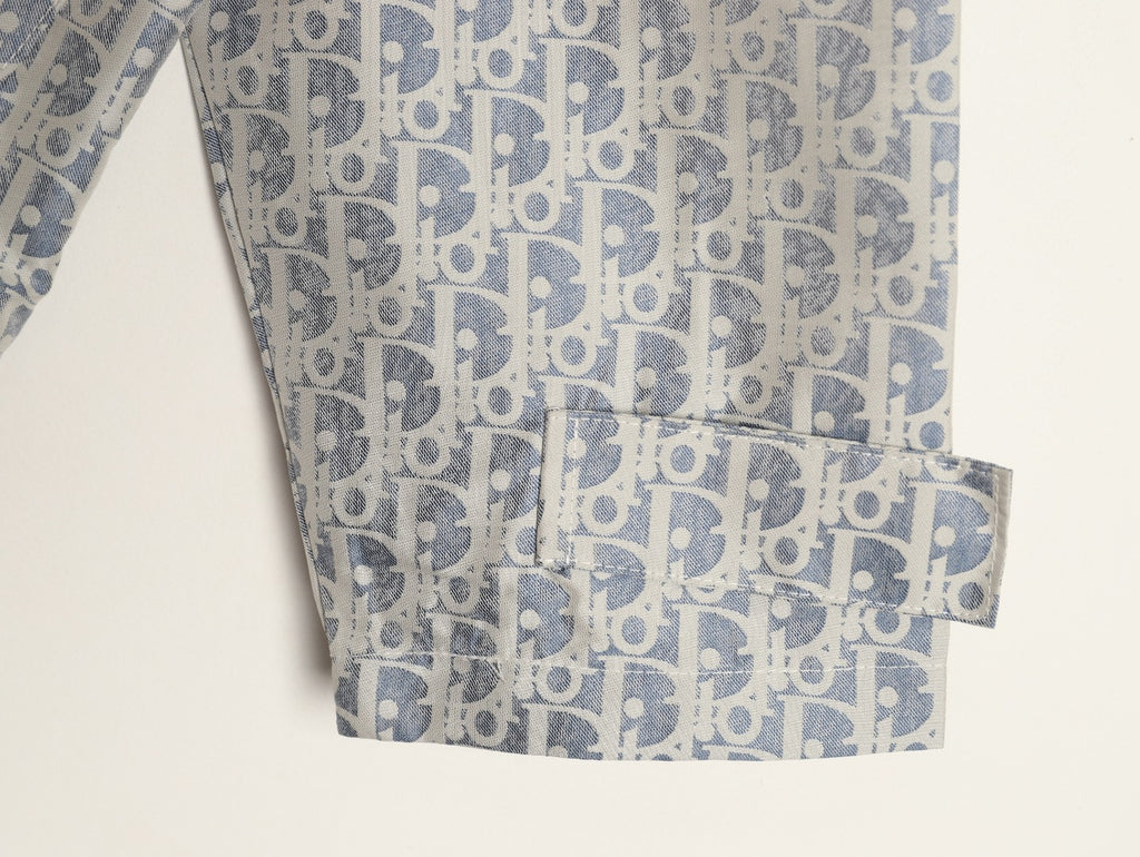 Dior Bee Logo All-Over Print Hooded Zip Jacket