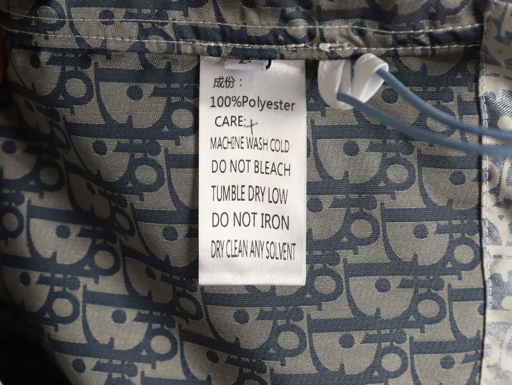 Dior Bee Logo All-Over Print Hooded Zip Jacket