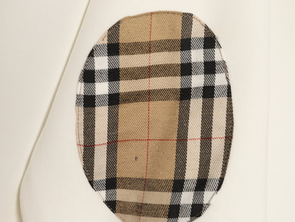 Burberry Check-Panel Hooded Zip Jacket